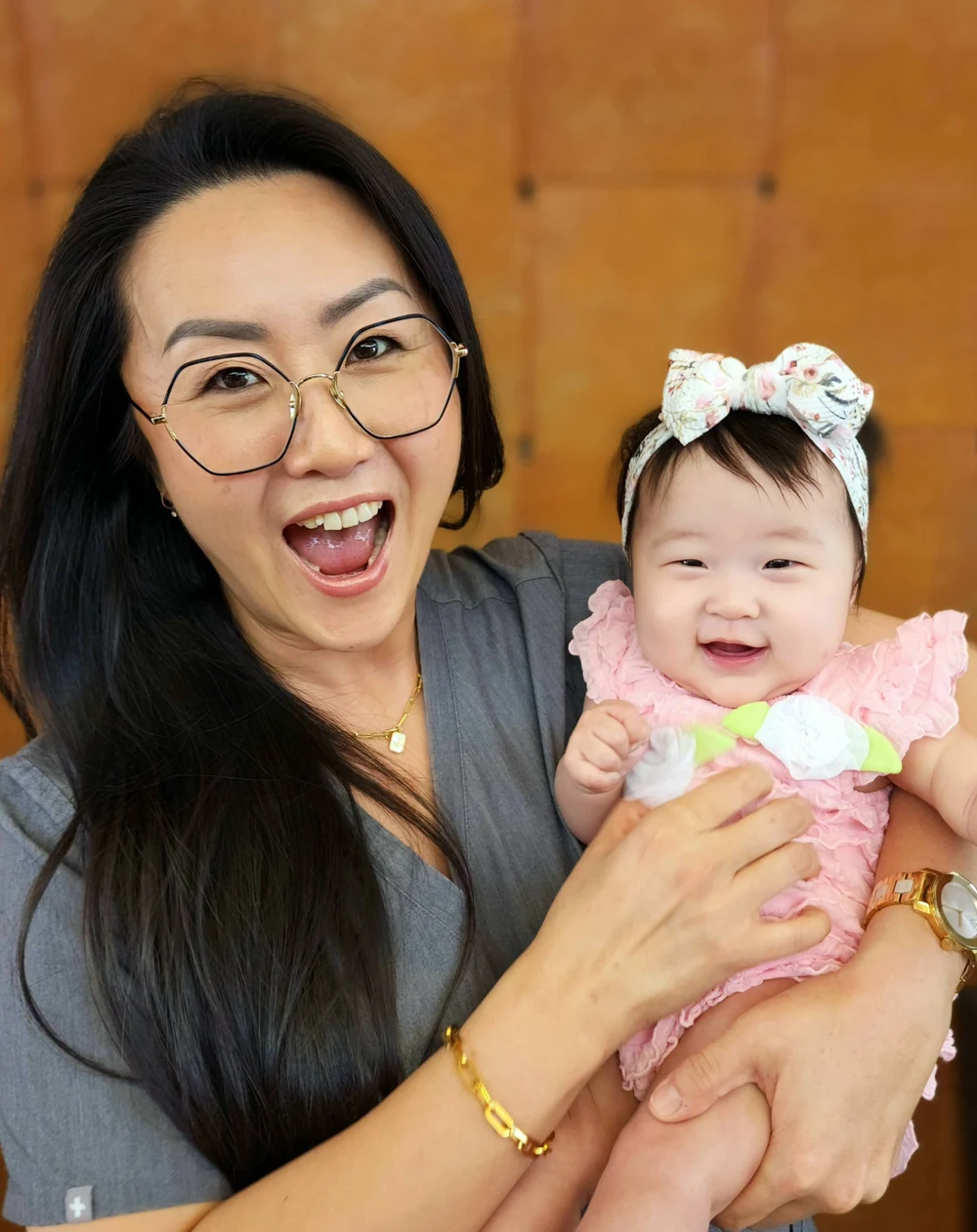 Chiropractor Las Vegas NV Justine Rhee With Baby